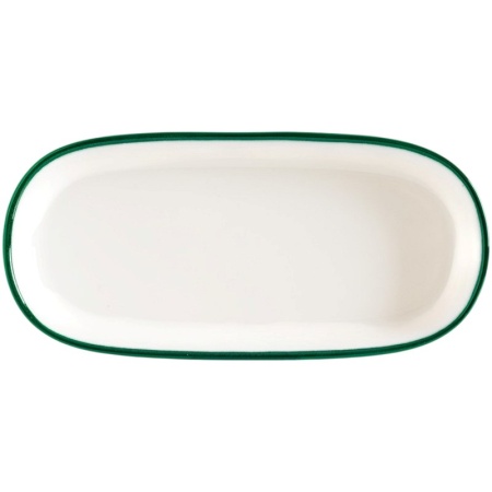 Тарелка овальная 14x7см LINEA Green Hygge