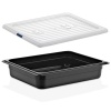 Гастроемкость GN 1/2 325x265x(h)65мм 3л черная (PP) с крышкой