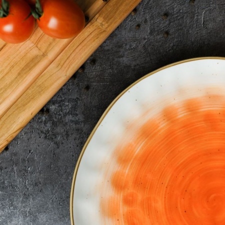 Тарелка круглая Ø27см THE SUN оранжевый цвет