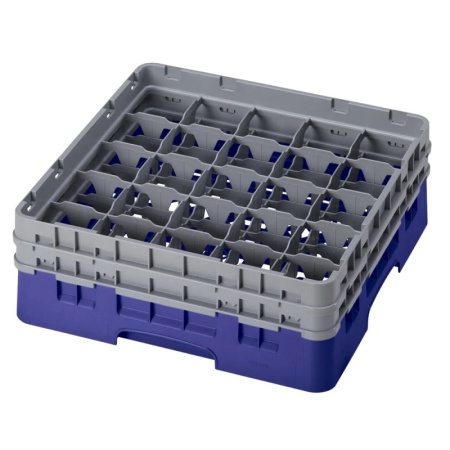 Кассета Camrack на 25 ячеек для мойки и хранения бокалов Ø8.7x13.3см Cambro темно-синий