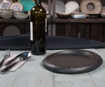 Тарелка, блюдо 28x21.5см Black RAW Stellar