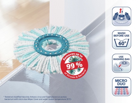 Сменная насадка для швабры Clean Twist Disc Mop Microduo