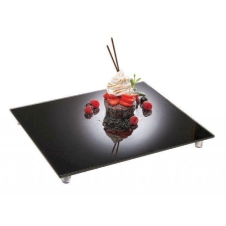 Стеклянное плато GN1/2 32.5x26.5x(h)3см MIRROR BLAK