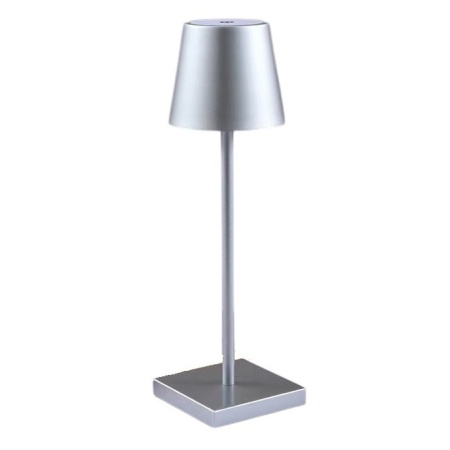 Лампа настольная беспроводная Ø11x(h)38см LED POST-MODERN MGline серебристого цвета