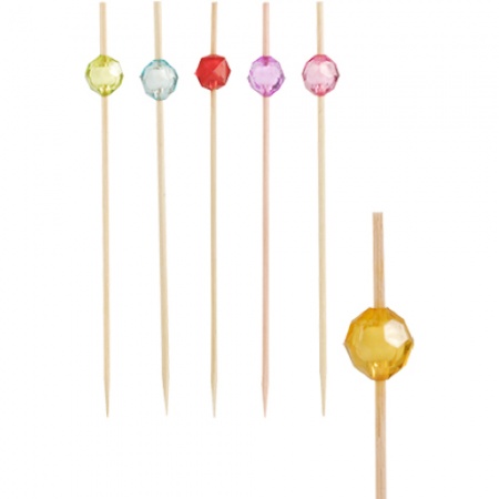 Деко-пика 12см 'Pearl' цветная, 40шт