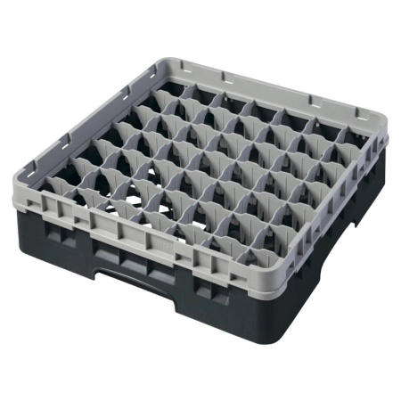 Кассета Camrack на 49 ячеек для мойки и хранения бокалов Ø6.2x9.2см Cambro черный