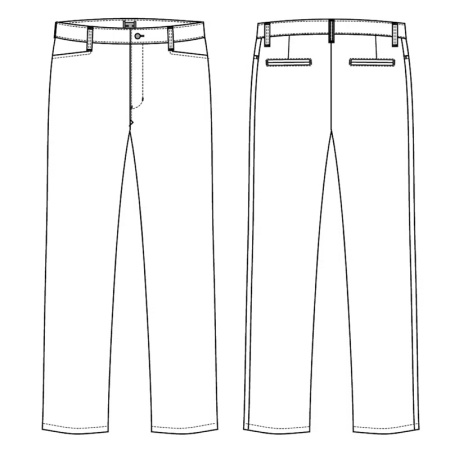 Женские брюки-чинос - модель 16400 - цвет черный - размер 52 - 63% полиэстер, 34% хлопок, 3% эластолефин - 225г/м2