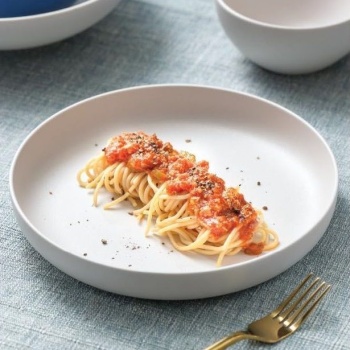 Тарелка глубокая с бортом Ø25cм 1000мл NOBLE Fine Plus Light Grey