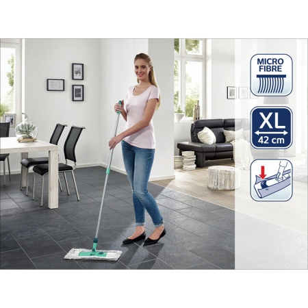 Швабра для пола Classic XL 42см microfibre с телескопической ручкой 75-130см