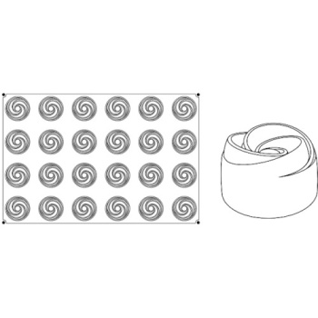 Форма силиконовая Bocciolo 60x40мм 24 выемки