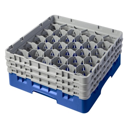 Кассета Camrack на 30 ячеек для мойки и хранения бокалов Ø7.94x17.4см Cambro синий