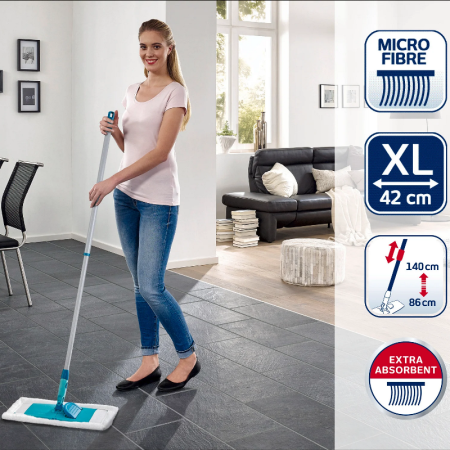 Швабра для пола Classic XL 42см microfibre с телескопической ручкой 86-114см