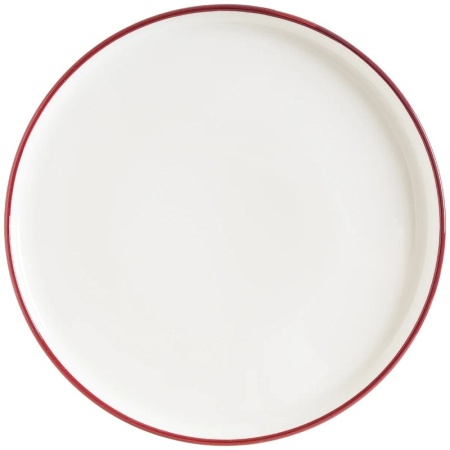 Тарелка плоская Ø25см LINEA Burgundy Hygge с вертикальным бортом