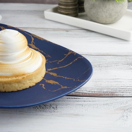 Тарелка 24.5x18см BLUE GOLD