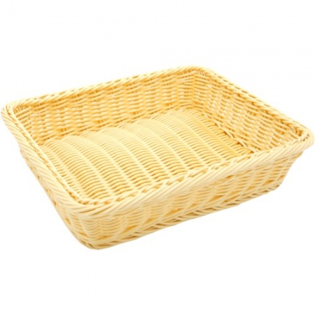 Корзинка для хлеба прямоугольная GN1/2 32.5x26.5x7см бежевая