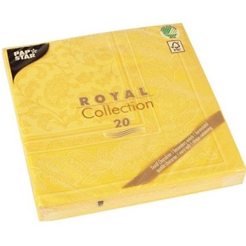 Салфетка 40x40см ROYAL Collection Ornaments желтая, 20шт