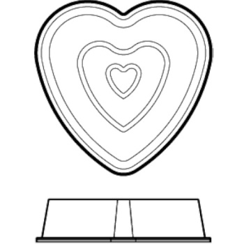 Форма "Сердце" 165x165x(h)40мм