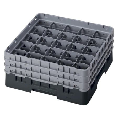 Кассета Camrack на 20 ячеек для мойки и хранения бокалов Ø9.84x17.4см Cambro черный