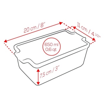 Емкость для запекания 20x11см APPOLIA Red с крышкой и прессом