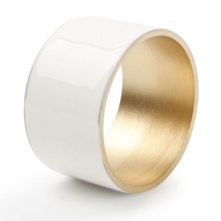 Набор колец для салфеток Ø5см CENTRO white/gold, 4шт