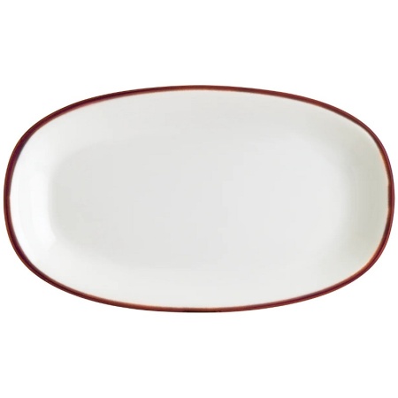 Тарелка овальная 19x11см LINEA Burgundy Gourmet