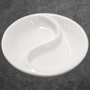 Соусник, тарелочка 2-х секционная Ø9см SandStone