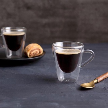 Набор кружек для кофе 85мл COSTARICA Thermic Glass, 2шт