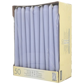 Свеча 25см Ø22мм сиреневая Pap Star, 50шт