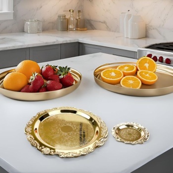 Поднос Ø20см золотистый Profi-Chef нерж.сталь