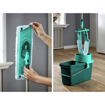 Комплект для уборки Clean Twist XL Mobile ведро 20л на колесиках с отжимом и швабра 42см