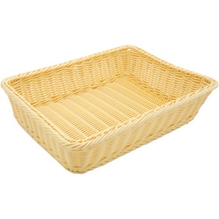 Корзинка для хлеба прямоугольная 40x30x9см бежевая