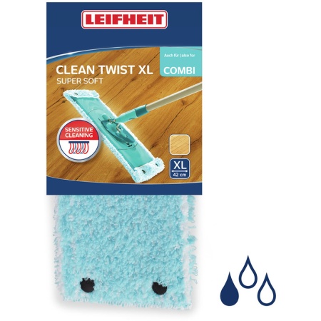 Сменная насадка для швабры Clean Twist XL - 42см - Extra Soft тряпка для деревянных полов