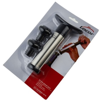 Насос для винных бутылок с 2-мя вакуумными пробками – 63033 Lacor