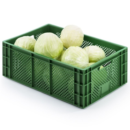 Ящик для овощей и фруктов 60x40x21см зеленый