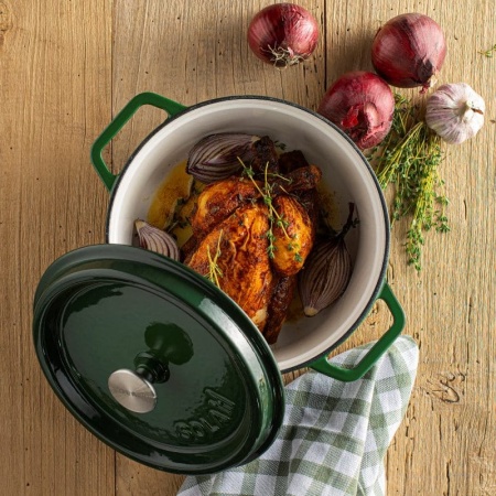 Кокот с крышкой Ø28см 5л зеленый