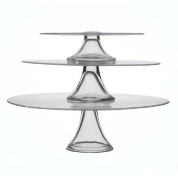 Блюдо стеклянное на ножке Ø33x(h)11см Circle прозрачное